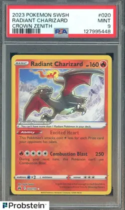 2023 Pokemon SWSH Crown Zenith #020 Radiant Charizard PSA 9 MINT - Image 1