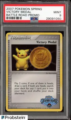 2007 Pokemon Spring Battle Road Promo Victory Medal PSA 9 MINT - Image 1