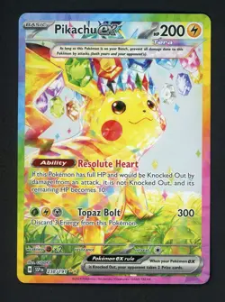2024 Pokemon SV Surging Sparks SSP EN Pikachu Ex #238/191 Illustration - Image 1