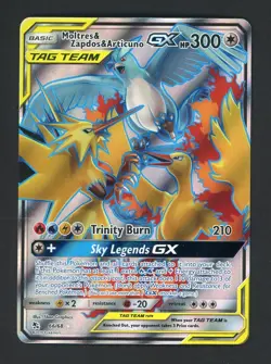 Pokemon TCG Moltres & Zapdos & Articuno GX 66/68 Sun Moon Hidden Fates - Image 1