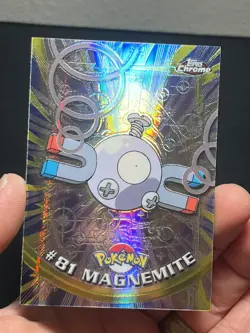 2000 Topps Chrome Pokemon Magnemite SPECTRA CHROME #81 Series 2 - Image 1