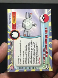 2000 Topps Chrome Pokemon Magnemite SPECTRA CHROME #81 Series 2 - Image 3