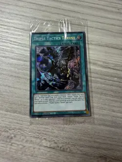 CH01-EN030 Triple Tactics Thrust Alt Art Secret Rare 1st Ed YuGiOh Sealed - Image 1