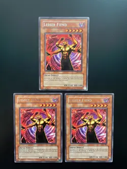 Yugioh Lesser Fiend LOD-003 Rare Unlimited Edition MP/HP X3 - Image 1