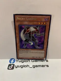 YUGIOH NECRO GARDNA LCGX-EN027 SECRET HEAVY PLAYED - Image 1
