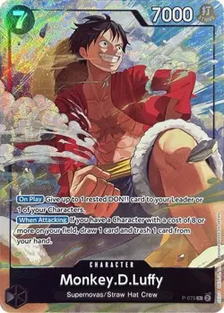 One Piece English - Monkey.D.Luffy - Best Selection Vol. 3 P-075 - Alt Art - Image 1