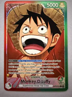 One Piece TCG - Carrying On His Will - Monkey.D.Luffy Leader Alt Art OP13-001 - Image 1