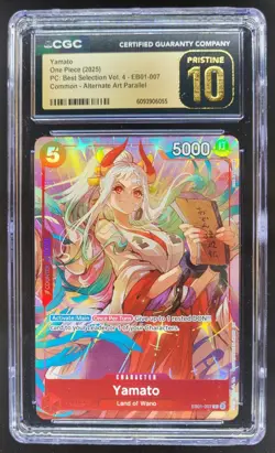 2025 ONE PIECE CCG YAMATO ALT ART EB01-007 CGC 10 PRISTINE D PT - Image 1