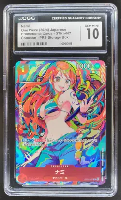 2024 ONE PIECE CCG JAPANESE NAMI PROMO ST01-007 CGC 10 C PT - Image 1