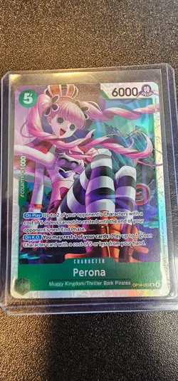 One Piece CCG Perona The Azure Sea's Seven SR Foil OP14-033 NM English - Image 1