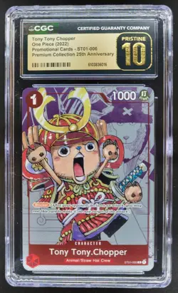 2022 ONE PIECE CCG TONY TONY CHOPPER 25TH ST01-006 CGC 10 PRISTINE E PT - Image 1