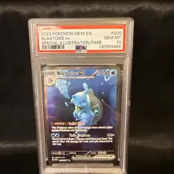 Blastoise EX 2023 Pokemon Mew EN-151 #200 Special Illustration Rare PSA 10 - Image 1