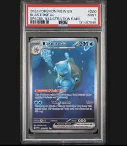 2023 POKEMON MEW EN-151 SPECIAL ILLUSTRATION RARE #200 BLASTOISE EX PSA 9 - Image 1