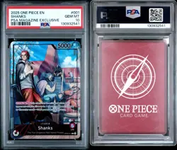 Shanks (2025 PSA Magazine Promo) OP09-001 One Piece Promotion Cards Foil PSA 10 - Image 3