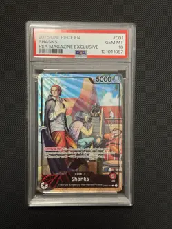 Shanks (2025 PSA Magazine Promo) OP09-001 One Piece Promotion Cards Foil PSA 10 - Image 1