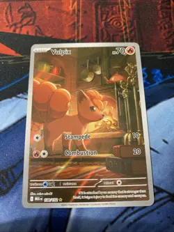Pokemon TCG Vulpix 138/132 Me01: Mega Evolution Illustration Rare Holo NM - Image 1