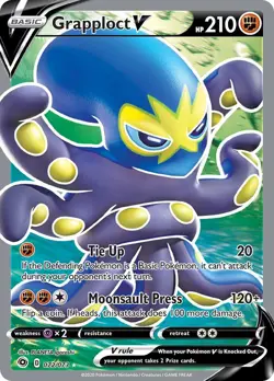 Pokemon - Grapploct V - 072/073 - Full Art Ultra Rare - Champion's Path - NM - Image 1