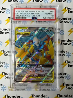 ⚡❄ 2019 Pokemon Hidden Fates #66 Moltres Zapdos Articuno GX PSA 10 - Image 1