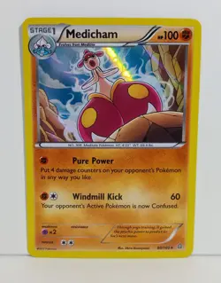 Medicham Pokemon TCG XY Primal Clash Card 80/160 2015 Holo Rare - Image 1