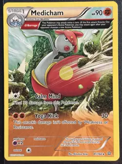Medicham 81/160 - Non-Holo XY Primal Clash Pokemon TCG 2015 - LP Card - Image 1