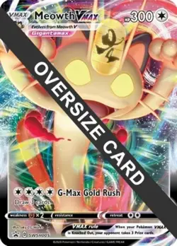 Pokemon TCG: Meowth VMAX - SWSH005 - Jumbo Card - Black Star Promo (PR) | LP - Image 2