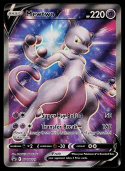 Pokemon Card - Mewtwo V Sword & Shield Promo SWSH229 Holo - Image 1