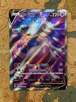 Pokemon Card TCG - Mewtwo V SWSH229 Black Star Promo Sword & Shield Promos NM - Image 1