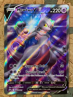 Pokemon Card TCG - Mewtwo V SWSH229 Black Star Promo Sword & Shield Promos NM - Image 2