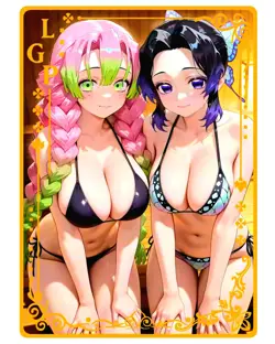 Waifu Anime Cards TCG | Demon Slayer Mitsuri Shinobu [ METAL CARD ] Sexy Hentai - Image 1