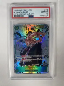 PSA 10 Roronoa Zoro OP06-118 SEC Comic Parallel Manga ONE PIECE Card Giapponese - Image 1