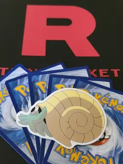 Omanyte Sticker Plus Random Official Pokemon TCG Cards!! - Image 2