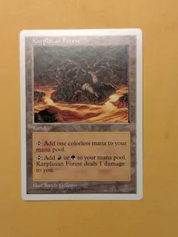 Magic: The Gathering Karplusan Forest Fifth Edition Rare Card NM - Image 1