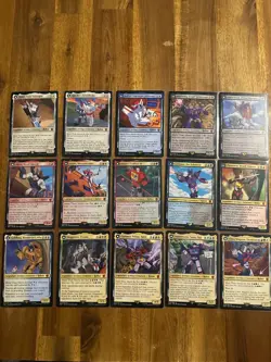 Mtg Transformers BOT Complete Set Regular 15 cards Universes Beyond set NM - Image 1