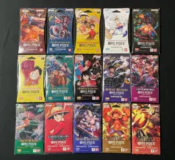 One Piece Card Game Sleeved Booster Pack Complete Set OP 02 to OP 14 + PRB 01 02 - Image 1