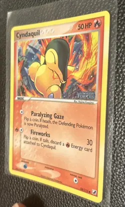 Cyndaquil Unseen Forces Reverse Holo Stamped Pokemon Card 54/115 fire 2005 - Image 1