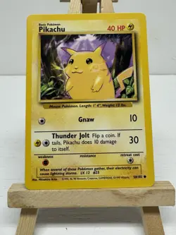 Pokemon Card Pikachu 58/102 Yellow Cheeks Base Set - Image 1