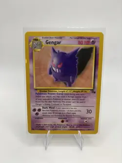 Pokemon Gengar 20/62 Fossil Rare Regular Stage 2 80 HP Card English 1999 - Image 1