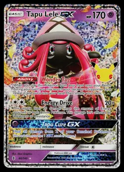 Pokemon Card - Tapu Lele GX Celebrations Classic Collection 60/145 Holo - Image 1