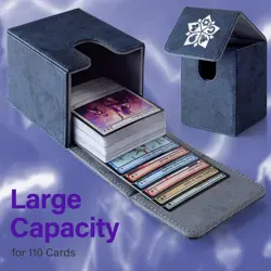 Deck Box for MTG, MTG Deck Box Fits 110 Single Sleeved Commander Cards, Trading - Image 3