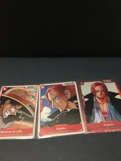 One Piece Trading Card PROMO (3 card Lot) LUFFY, NM - Image 1