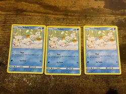 3 Alolan Vulpix 30/156 Sm-Ultra Prism Regular Cute Snowy Fox Pokemon Cards Lot - Image 1