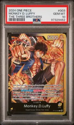 One Piece Card Game Monkey.D.Luffy ST13-003 Leader Three Brothers Deck - PSA 10 - Image 1