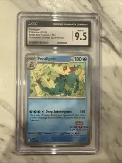 Feraligatr - 213 (Illustration Contest 2024) 213 Sv Promo Cards CGC 9.5 - Image 1