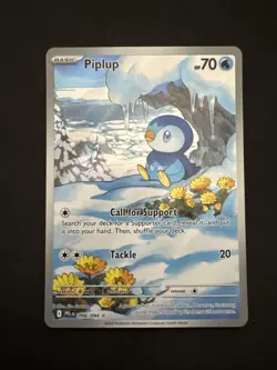 Piplup 98/94 Phantasmal Flames Illustration Rare Holo Pokemon TCG Card NM - Image 1