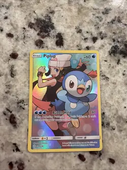 Pokemon TCG Piplup Holo Full Art Cosmic Eclipse Secret Rare Card 239/236 NM - Image 1