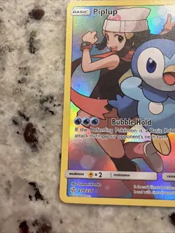 Pokemon TCG Piplup Holo Full Art Cosmic Eclipse Secret Rare Card 239/236 NM - Image 4