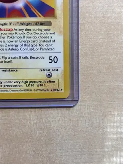 Pokemon TCG Electrode Base Set Shadowless Rare Card 21/102 - Image 2