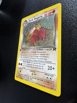 Pokemon Dark Dugtrio TCG First Edition Holo Card 6/82 NM Near Mint Vintage - Image 2
