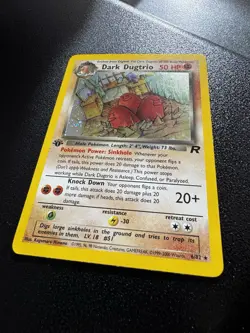 Pokemon Dark Dugtrio TCG First Edition Holo Card 6/82 NM Near Mint Vintage - Image 3
