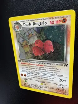 Pokemon Dark Dugtrio TCG First Edition Holo Card 6/82 NM Near Mint Vintage - Image 4